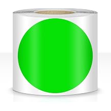 EVQ 200 PCS Dot Shaped Floor Marking Tape 3.5" Inch Vinyl Floor Dot Decal Removable Classroom Line Marker Social Distancing Dot Sticker Green