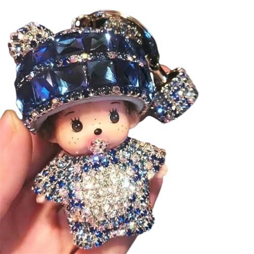 Generisch Kiki Monchichi Porte-clés, bleu, Wie dargestellt