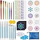 Mandala Dotting Tools, 49 Stück Mandala Rock Punktierung Werkzeuge Mandala Steine Bemalen Set Malerei Dotting Tools Dot Painting Werkzeug für DIY Mandala Art Rock Leinwand Malerei Nail Art Handwerk