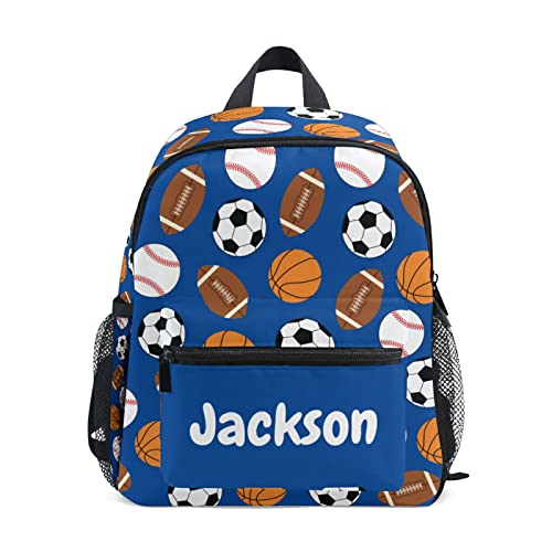 Sinestour Custom Baseball Sports Kid's Backpack Personalized Backpack With Name/Text Preschool Backpack For Boys Customizable Toddler Backpack For Girls With Chest Strap #TOP18