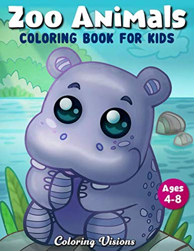 Zoo Animals Coloring Book for Kids Ages 4-8