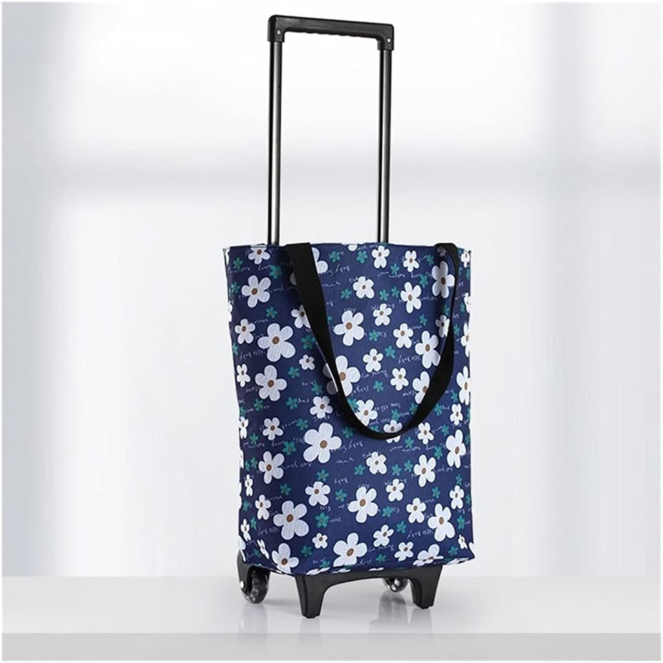 35l Shopping Trolley Cart Tote Shoulder Bag Foldable Reusable Waterproof Bags Organizer Adjustable