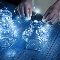 Koboko LED Lichterkette mit USB, 10M 100 LED Wasserdicht Kupferdraht Lichterkette, Weiß Lichterketten Batteriebetrieben, Dekorative Lichter für Schlafzimmer, Garten, Weihnachten, Hochzeit, Geburtstag – Ansicht 4