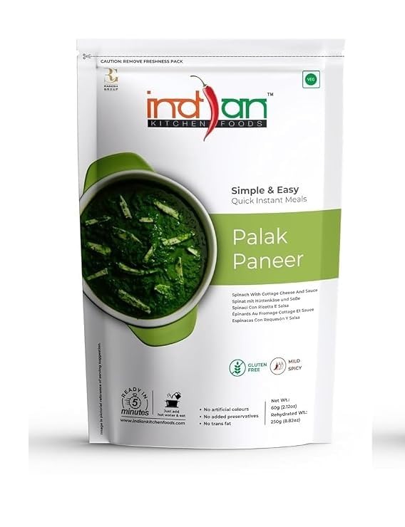 Image of Indian Kitchen Foods Freeze Dried Gluten-Free Ready to Eat Jain Kolhapuri Misal | Instant Vegetarian /Vegan Meal - Each Rehydrated Wt. 690 gm (Pack of 3)