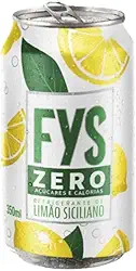 Kit 6 Latas FYS 350ml - ÁGUA TÔNICA OU REFRIGERANTE ZERO (350ml, 6x Limão Zero)