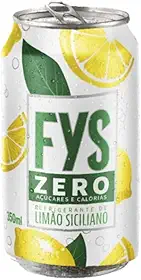 Kit 6 Latas FYS 350ml - ÁGUA TÔNICA OU REFRIGERANTE ZERO (350ml, 6x Limão Zero)