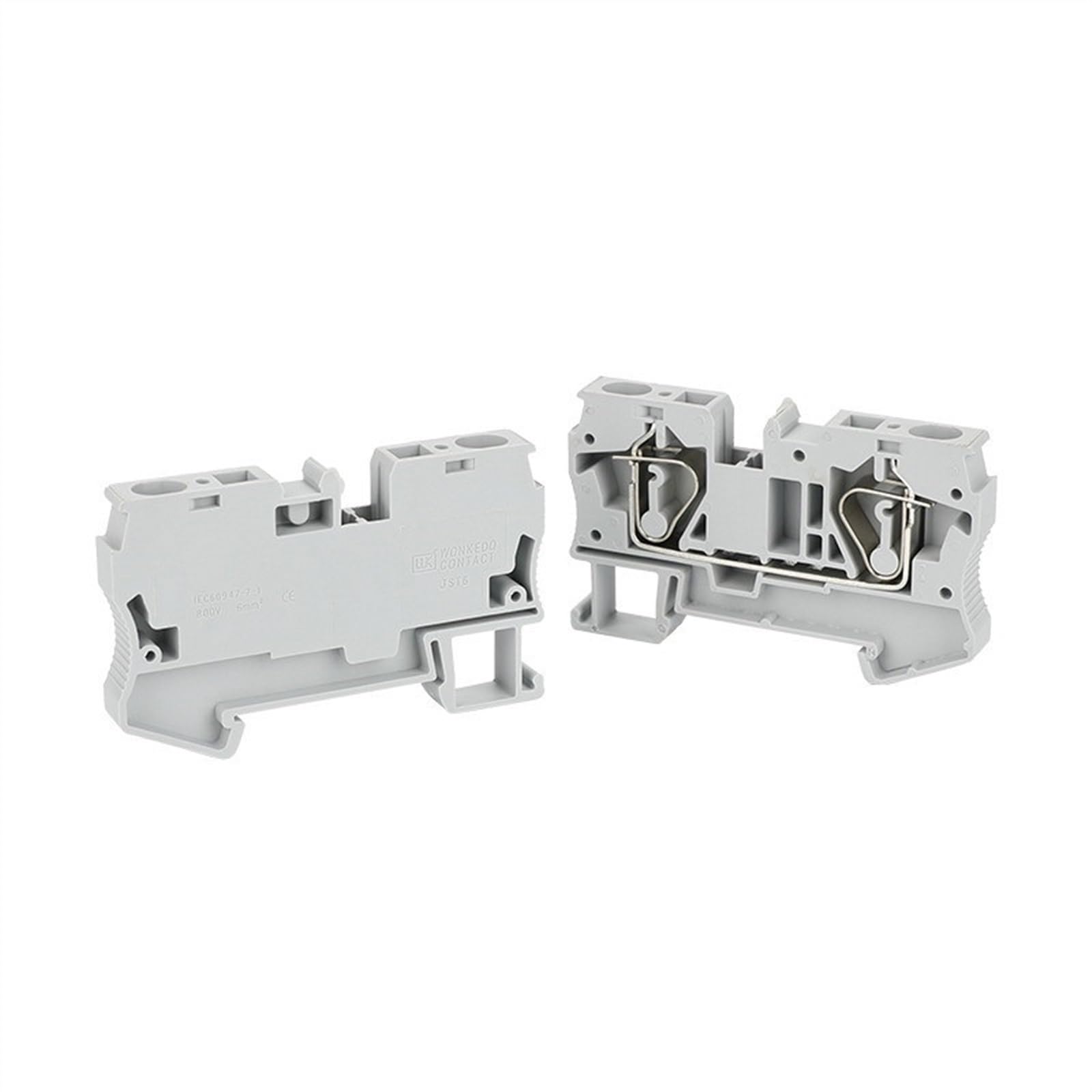 Cavo elettrico connettore ST6 10 pezzi gabbia a molla 6mm cablaggio passante spina for cavo ST 6 morsettiera su guida Din(Grey)
