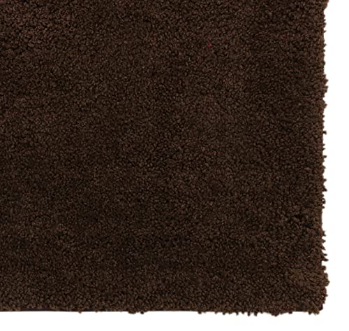 Image of Purav Light 2200 GSM Soft Fluffy Runner Mats (1.33 x 2 ft, Coffee)| Durable & Washable Bedside Runner for Bedroom, Mat for Bathroom, Living Room Floor Home Decoration with Anti Skid Backing