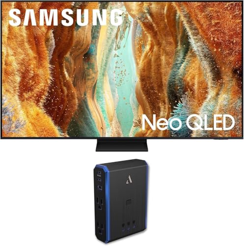 Image of Samsung QN85QN70FAFXZA 85 Inch Neo QLED 4K Smart TV with an Austere 5S-PS4-US1 4-Outlet Power with Omniport USB (2025)