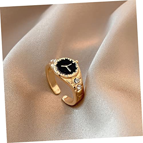 Holibanna 2 Stuks Horlogeband vintage horlogering heren minimalistisch horloge ringen heren horloges dame horloge kijk voor meisjes eenvoudig accessoires Combo plaat diamanten ring Mevrouw - Afbeelding 8