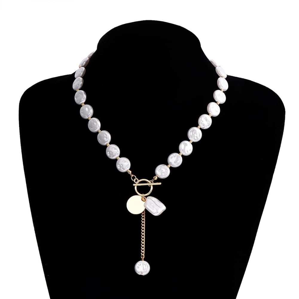 Amazon.com: Baroque Pearl Necklace for Women Pearl OT Clasp Amazon.com: Baroque Pearl Necklace for Women Pearl OT Clasp