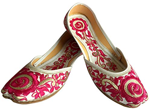 Women Flat Ballerina Punjabi Jutti Khussa Shoes Tribal Shoes Beaded Shoes2