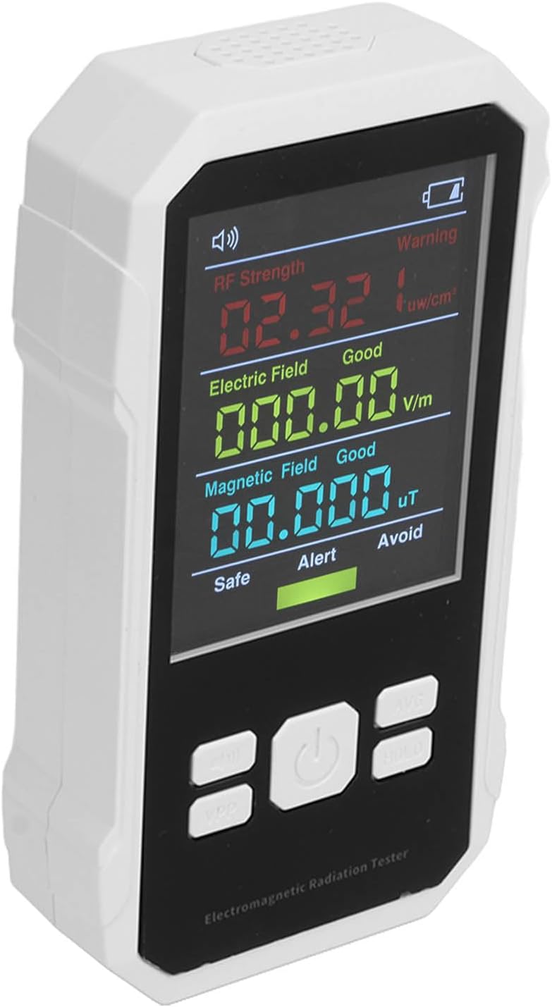 Tyenaza Handheld EMF Radiation Detector - Rechargeable Electromagnetic Field Meter with LCD Display