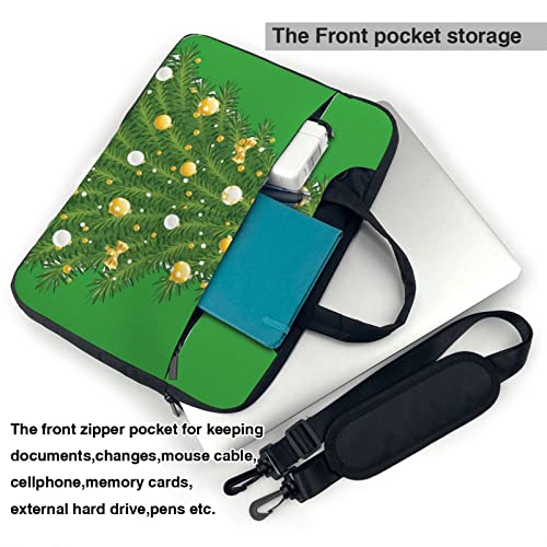 Maletín para laptop con diseño de árbol verde, unisex miniatura 4