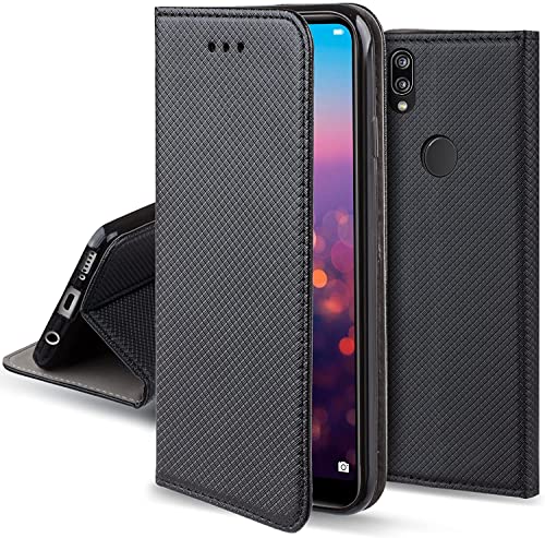 CUSTODIA LIBRO SMART MAGNET COLORE NERO per HUAWEI P20 LITE