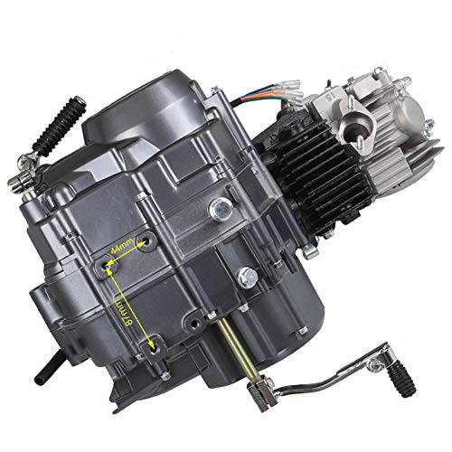 TDPRO Full Set of Lifan 125cc Engine Semi-Auto 4 Stroke Motor with Wiring Harness Carburetor Chain Sprocket Exhaust Muffler Pipe for Honda Trail Bike CT70 90 110 125 Dirt Bike Trike