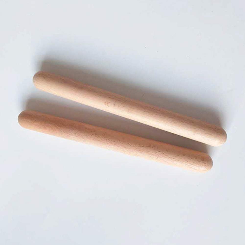 Faderr 8 paires de claves classiques en bois pour instrument de musique en bois dur naturel