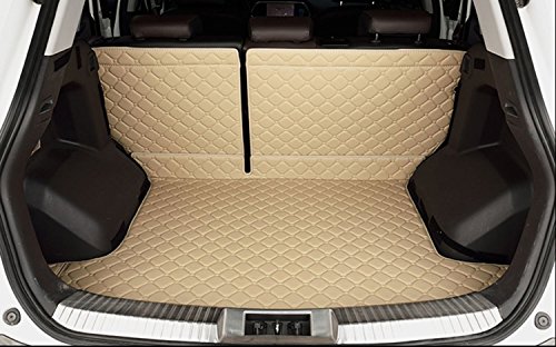 Auto Mall Suv Trunk Mats Compatible With Bmw X5 2008-2019 5 Seat(2Nd Row Splitted 2 Part) - Cargo Liner 3D Full Coverage Boot Liner Beige #TOP2