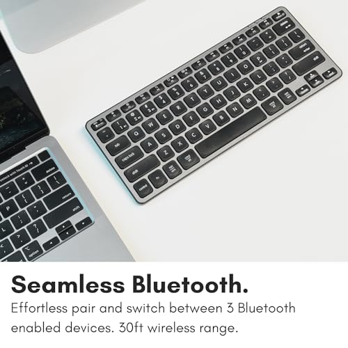 Macally Bluetooth Keyboard for Mac - Premium Compatible Wireless Apple Keyboard for MacBook Pro/Air, iMac, Mac mini/Pro, iPad, Laptop, and PC