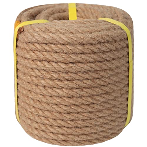 Twisted Manila Rope (1/2 in x 100 ft) Jute Rope Natural Hemp Rope for Crafting, Cat Scratching Post, DIY Projects