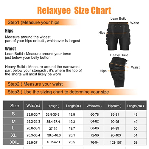 Relaxyee Pantaloncini Imbottiti Protettivi, Pantaloncini Protezioni per snowboard, pattini, sci, skateboard, Protezione per Anca, Culo e Coccige - Image 7