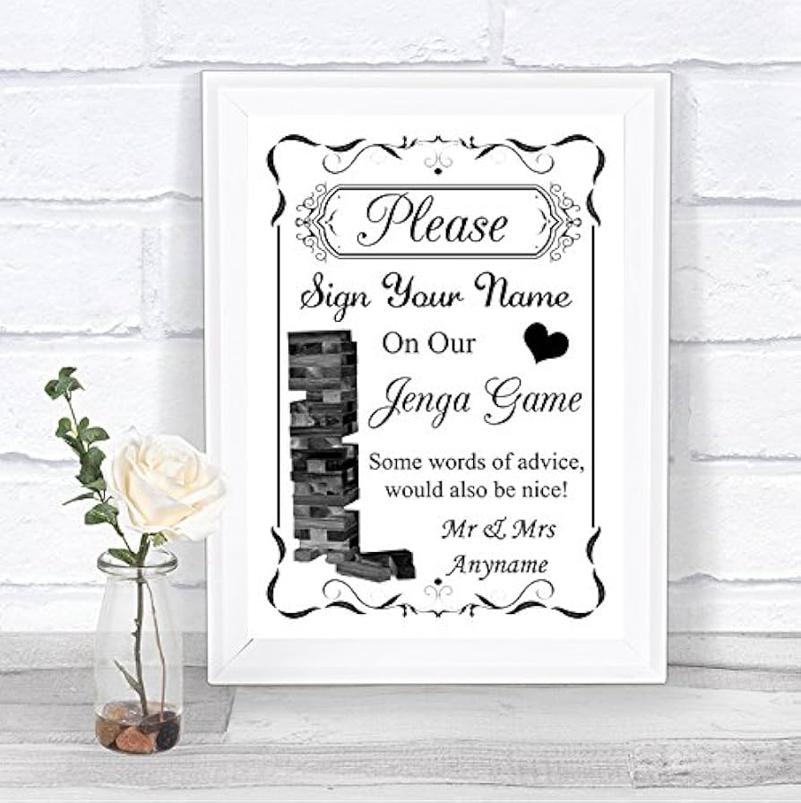 amazon-com-black-and-white-jenga-guest-book-personalized-wedding-sign-home-kitchen for Jenga Guest Book Sign Printable Free Amazon.com: Black and White Jenga Guest Book Personalized Wedding Sign : Home & Kitchen for Jenga Guest Book Sign Printable Free