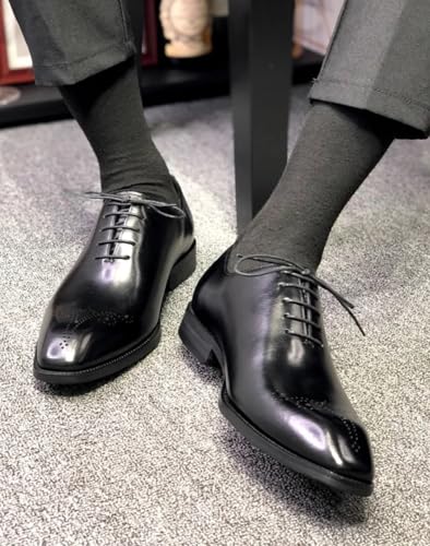 Whole Cut Men's Shoes – Full Grain Leather, Blake Stitched, Patina Finish – Sustainable Feldspathic Cowhide, Solid Rubber Sole – Timeless Italian Craftsmanship3