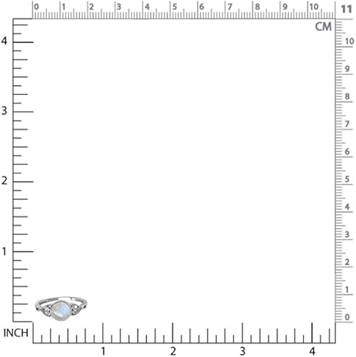 Miniatura 2 de Silvershake 7MM Genuine Gemstones 925 Sterling Silver Victorian Style Solitaire Ring