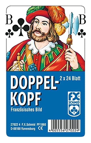 Ravensburger 27022 - Doppelkopf Französisches Bild 2x24 Karten in Klarsicht-Box