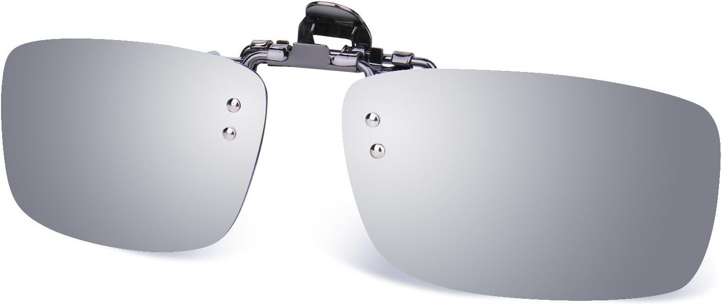 Cycling Sport Polarized Clip-on Flip up Metal Clip Sunglasses Lenses Glasses Unbreakable Driving Fishing Outdoor