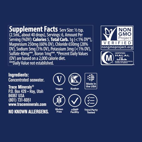 Trace Minerals ConcenTrace Mineral Drops, 70+ Ionic Minerals, 0.5 fl oz - Image 3
