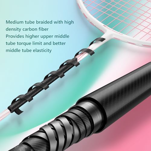 Image of Professional Carbon Fiber Badminton Rackets Badminton Racquet for Backyards Gym