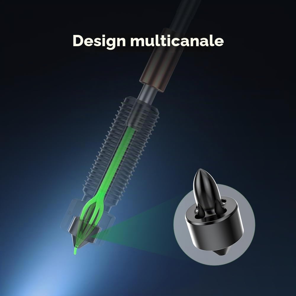 Creality Set di ugelli E3D Obxidian™ High Flow 0,4 mm, smontaggio e montaggio rapidi, stampa ad alta flusso, design multi-runner, aggiornamento del materiale, adatto per K1 (2024)//K1 Max (2024)/K1C