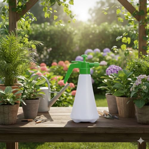 Image of SJ Organics 1L Pressure Spray Bottle for Plants - Efficient Water Spray Bottle with Adjustable Nozzle, Ideal Garden Sprayer for Indoor and Outdoor Plant Care