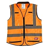 Milwaukee 48-73-5092 ANSI/CSA High Visibility Orange Safety Vests - L/XL