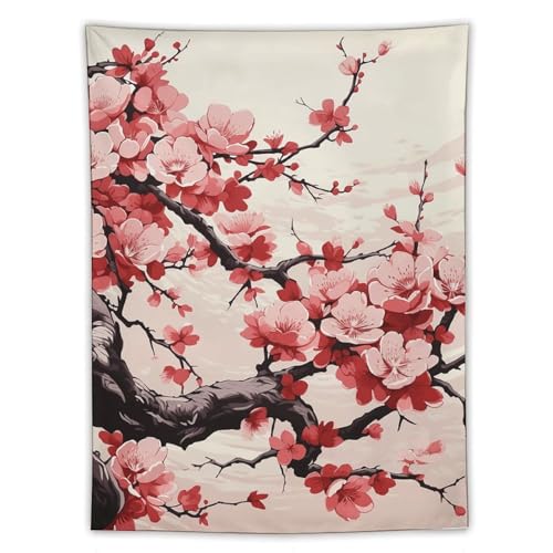 Tapisserie fleur de cerisier japonais grand format tissu mural