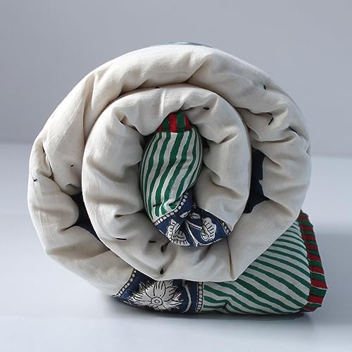 Couvre-lit en coton Kantha floral pour illuminer la chambre de bébé