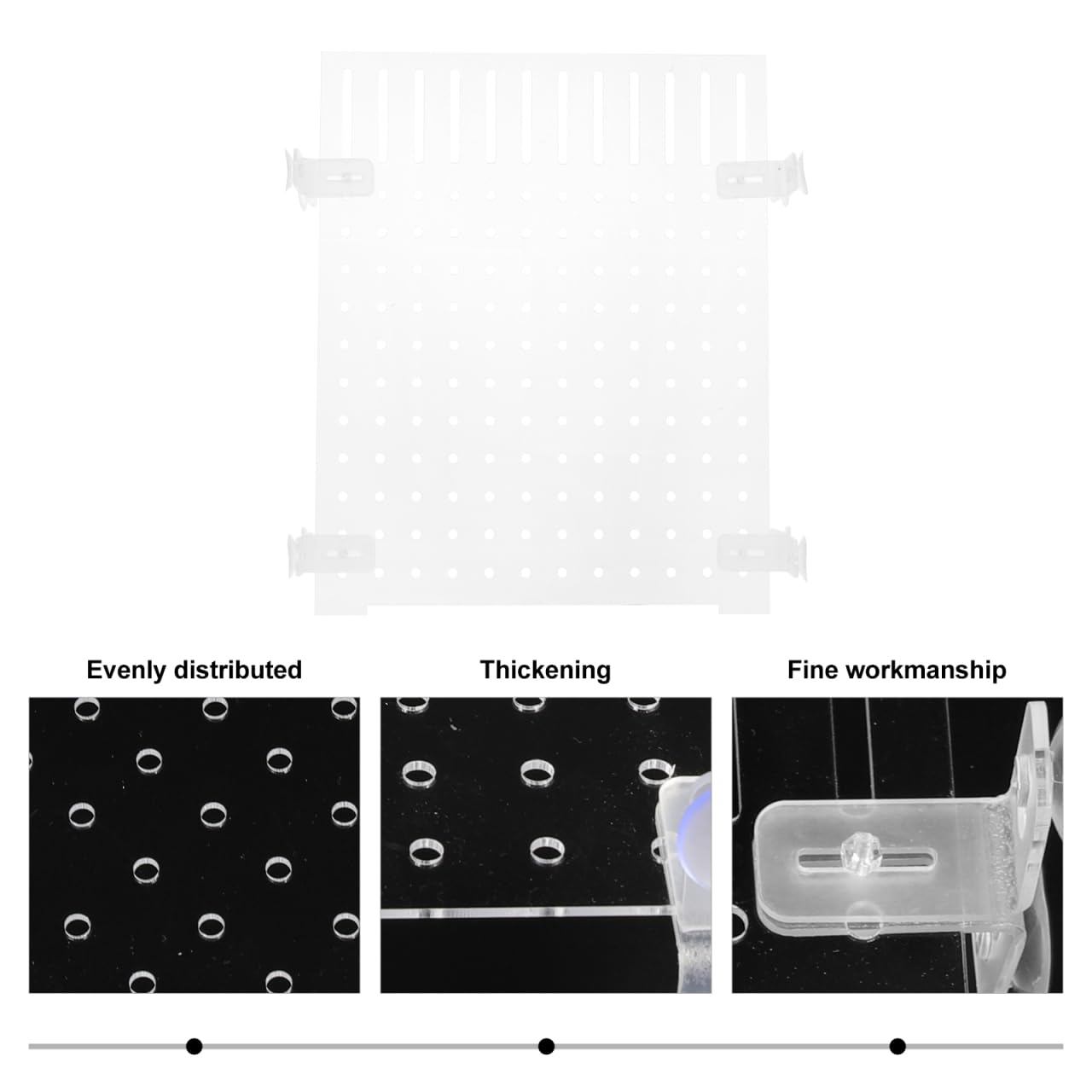 Séparateur Acrylique pour Aquarium Diviseur Transparent avec Ventouses pour Élever Et Séparer Les Poissons Accessoire pour Aquarium