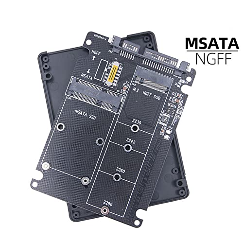 WANGCL M.2 NGFF to SATA Adapter MSATA to SATA 3.1 converter for 2.5" Hard Disk Drive, black - Image 2
