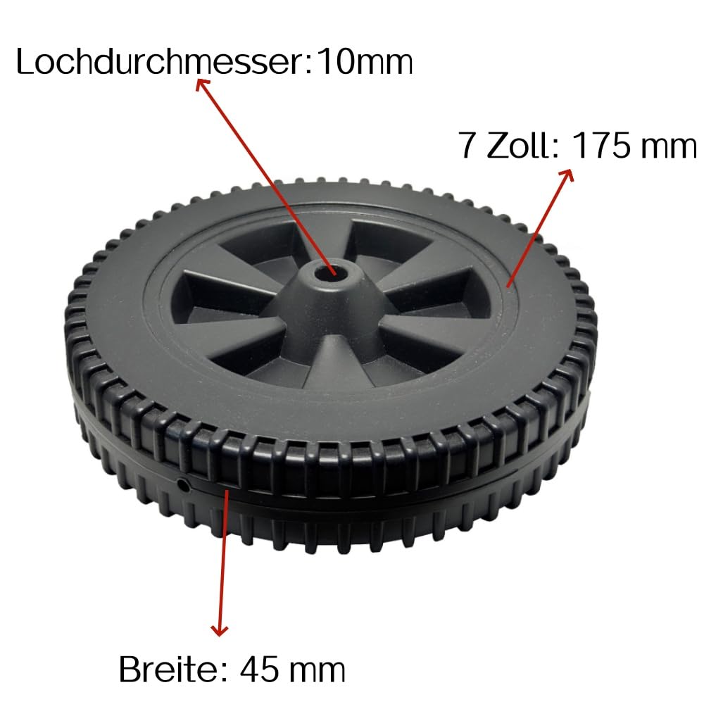 Ruota per barbecue, 7" Nero Ruote direzionali multifunzionali per barbecue Ruote per griglia da barbecue, Kit di ruote per barbecue