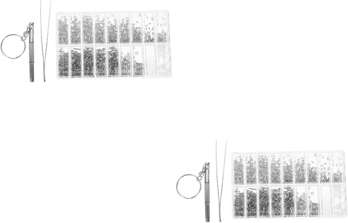 Gatuida 2sets Eye Glasses Repair Tools Eyeglass Screwdriver Kit Glasses Repair Set Assorted Screws