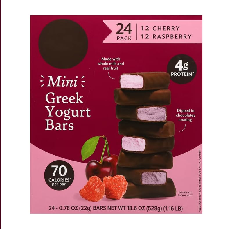 Greek Cookies & Cream, Vanilla Yogurt Bars, Mini Bars Pack, 24 pk./0.78 oz.