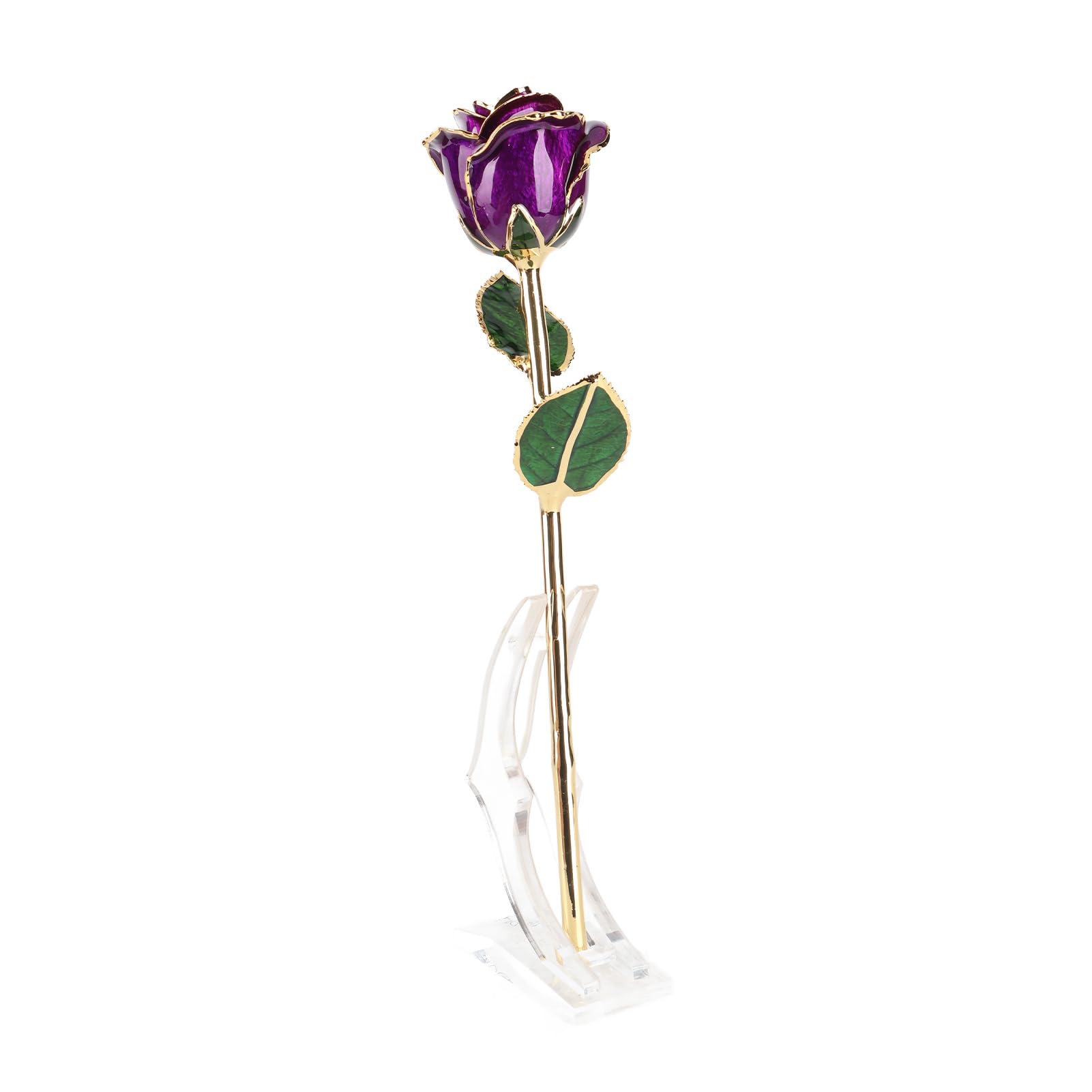 Sonew Rosa Placcata Oro 24K con Base Rivestita Decorazione Tavolo Elegante Fit for Compleanno Natale Festa della Mamma Occasioni Speciali