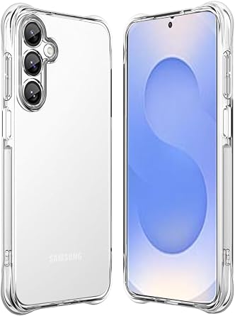Compatible with Samsung Galaxy S25 Case,Shock-Absorption Flexible Clear TPU Rubber Protective Cell Phone Cover for S25 5G 6.2" Clear