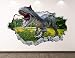 Wild Dinosaur Wall Decal Art Decor 3D Smashed Forest Sticker Poster Kids Room Mural Custom Gift BL367 (42