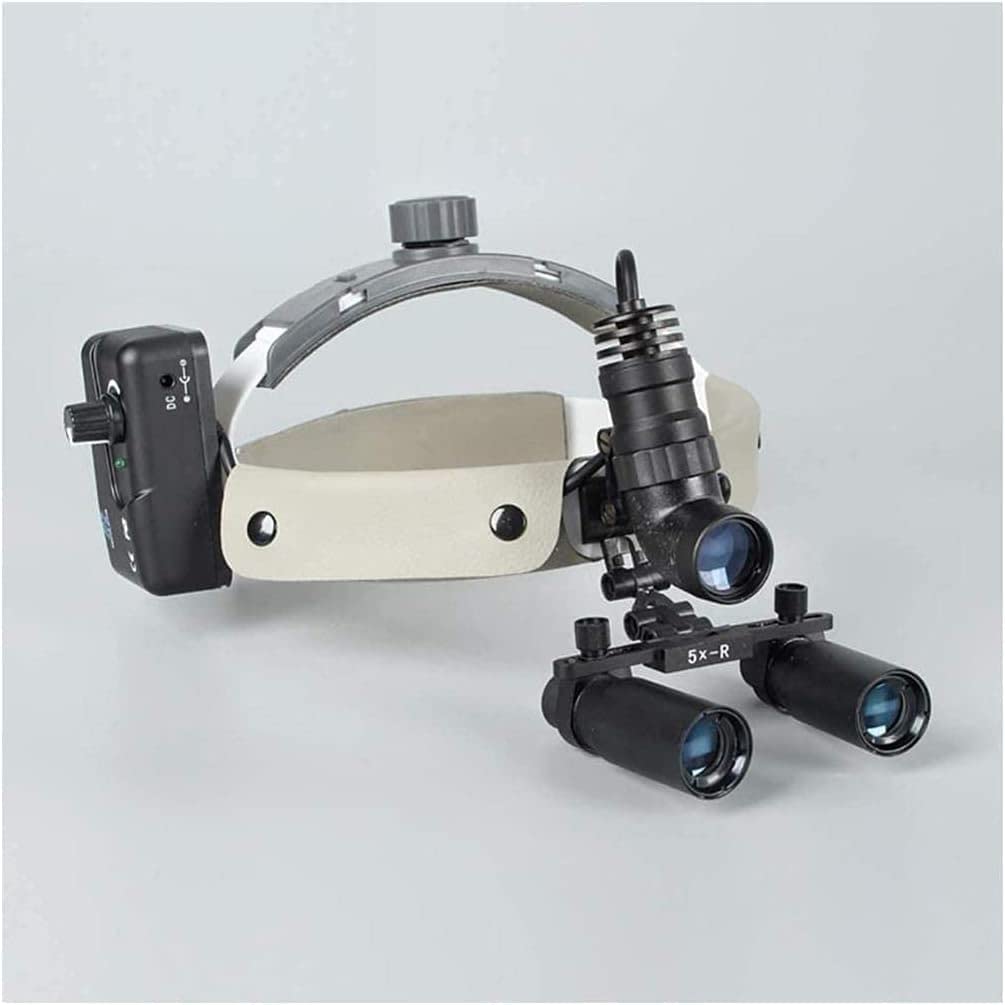 Kopfbandlupe, Beleuchtete Kopfbandlupe, Zahnärztliche Op-Kopfbandlupe Mit Led-Beleuchtung, Hno-Lupe, Hd-Op-Brille, Lupe Jewele