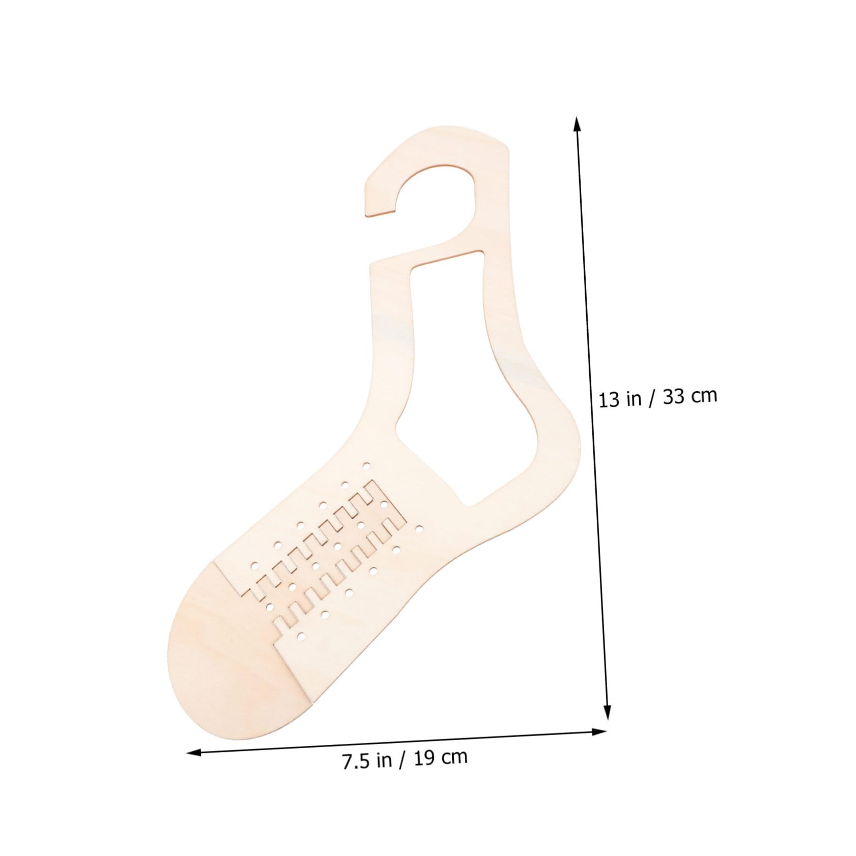 HOMSFOU 1Pair Natural Wood Sock Blocker Kit DIY Knitting Model for Christmas Sturdy Sock Knitting Tools for Crafting and Weaving and Durable Design