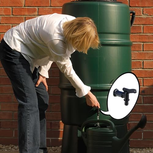 Regentonnen-Wasserhahn Mit ¾ BSP-Gewinde - Kunststoff Schnappverbindung Für Regentonne, Garten & Outdoor