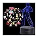 Anime 3d Led Night Light Harry Styles Fan Decorazione Camera Da Letto Per Bambini Fantasia Lanterna Cambia Colore Lampada Da Tavolo Sensore Tattile Usb Lavoro Natale Coppie Bar Party Light