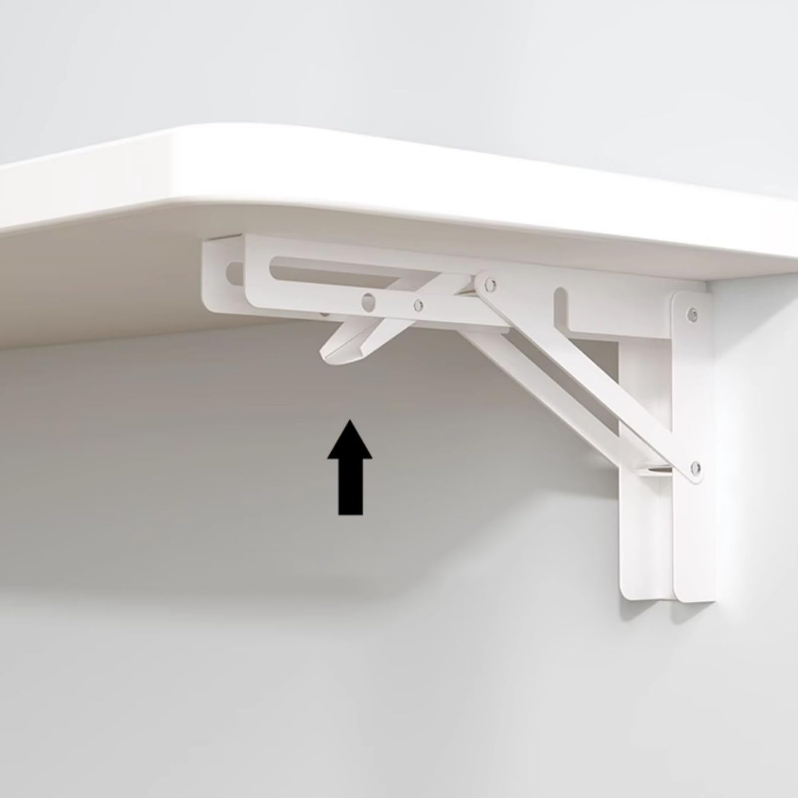 Heavy Du Klappbarer Wandtisch mit verstellbarer Höhe und integriertem Regal, platzsparend, faltbarer Schreibtisch für Zuhause, Büro, TV, Arbeitszimmer und Bank, 30 x 40 cm